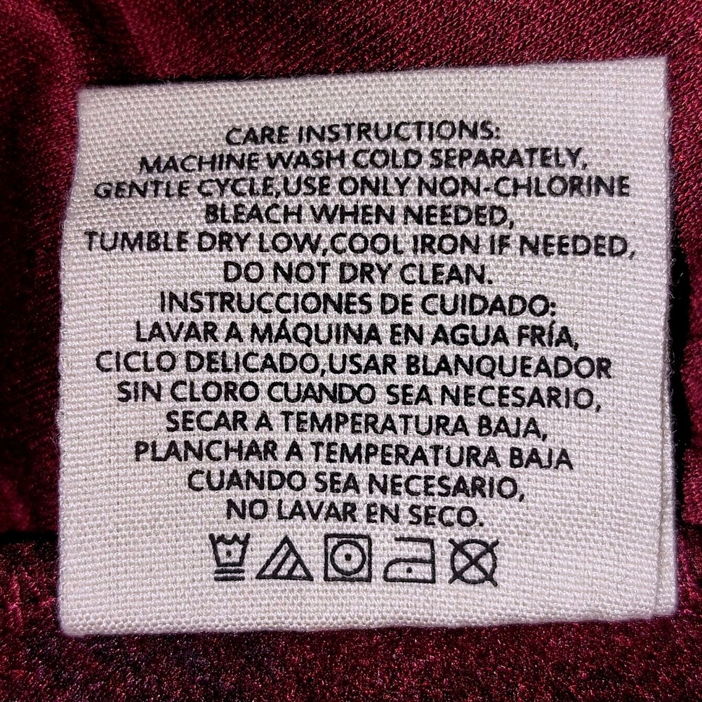 Sage Collective Women's Sherpa Fleece Full Zip Vest Burgundy Plaid Lined  Size M - Picture 10 of 12